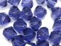 Preview: 4mm Bicone Glasperlen Deep Tanzanite dunkelviolett 20x