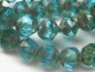 Preview: Central Cut Beads Aqua Picasso blau Glasperlen 4x