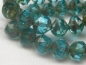 Preview: Central Cut Beads Aqua Picasso blau Glasperlen 4x