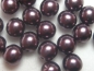 Preview: 4mm 20x Crystal Pearls Light Burgundy
