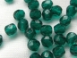 Preview: 4mm 50 feuerpol Glasperlen Dark Emerald