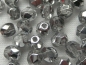 Preview: 4mm feuerpolierte Glasperlen Silver 1/2 Silber 50x