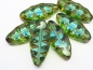 Preview: Spindel Aqua Green Picasso blau Glasperlen 2x