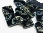 Preview: Square Beads Black Jet Picasso schwarz Glasperlen 2x