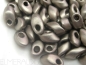 Preview: 7mm Long Magatama Miyuki Metallic Silver Matte silberfarben 5g