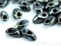 Preview: 7mm Long Magatama Miyuki Smoky Black Luster 10g