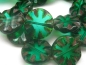 Preview: 2x Chunky Coin Emerald Picasso Glasperlenn