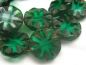 Preview: Chunky Coin Emerald Picasso grün Glasperlen 2x