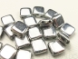 Preview: 25 CzechMates™ Tile Beads Silver Silber 6mm