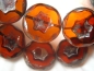 Preview: 2x Stars Dark Orange Picasso Glasperlen