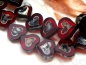 Preview: 2x Hearts Ruby Transparent Picasso Herzen