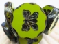 Preview: 1x Butterfly Apple Green Picasso Glasperlen