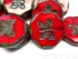 Preview: 1x Butterfly Coin Ruby Red Picasso