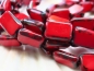 Preview: Rectangle Beads Red Fire Picasso Glasperlen 2x