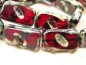 Preview: Rectangle Beads Garnet Picasso Glasperlen 2x