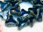 Preview: Triangle Beads Capri Blue Picasso Glasperlen 2x