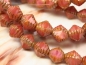 Preview: 8mm Lantern Bicone Rose Coral Picasso 5x