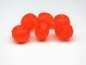 Preview: 4x Rondelle Hyacinth Matt orange Glasperlen 6x8mm