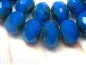 Preview: 4x Rondelle Cornflower Blue blau Glasperlen 6x8mm