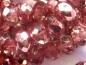 Preview: 4x Rondelle Pink Mirror rosa Glasperlen 6x8mm