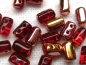 Preview: 3 x 5mm 10g Rulla Beads Ruby Capri Gold