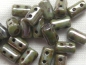 Preview: 3 x 5mm 10g Rulla Beads Luster Green Opaque White