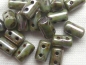 Preview: Rulla Beads Luster Green Opaque White Glasperlen 10g