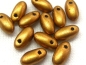 Preview: 6mm Rizo Beads Matte Brass Goldfarben Glasperlen 10g