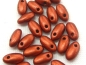 Preview: 6mm Rizo Beads Matte Metallic Dark Copper Glasperlen 10g