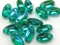 Preview: 6mm Rizo Beads Emerald AB Glasperlen 10g