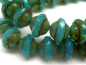 Preview: Saturn Beads Aqua Opal Picasso blau Glasperlen 4x