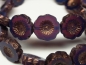 Preview: Flowers Blumen Dark Purple Bronze Glasperlen 2x