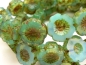 Preview: Flowers Blumen Aqua Opal Picasso Glasperlen 2x