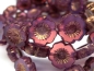 Preview: Flowers Blumen Purple Opal Bronze Glasperlen 2x