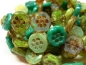 Preview: Slim Flowers Blumen Turquoise Green Mix Glasperlen 4x