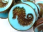 Preview: 1x Seahorse Turquoise Blue Picasso