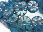 Preview: Daisy Flowers Blumen Aqua Opal Bronze Picasso Glasperlen 2x