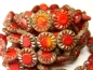 Preview: 2x Sunflowers Red Orange Opal Picasso