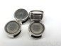 Preview: 2 Slider Schiebeperlen silberfarben Cabochons 7mm