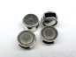 Preview: 7mm Schiebeperlen Slider silberfarben Cabochons 2x