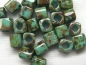 Preview: 4mm Würfel Cubes TOHO Hybrid Turquoise Picasso 10g