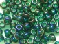 Preview: 8/0 Rocailles TOHO Rainbow Green Emerald 10g