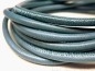 Preview: 4mm Nappa Lederband Steel Blue stahlblau 20cm