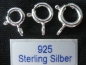 Preview: 6 mm Federring 925 Silber