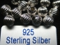 Preview: 4 mm 5x Perlen 925 Silber gerillt
