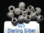 Preview: 4 mm 5x Perlen 925 Silber diamant.