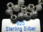 Preview: 4 mm Perlen 925 Silber diamantiert mattiert 5x