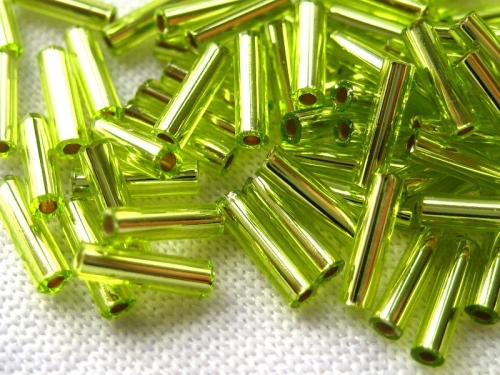 6mm Stiftperlen Miyuki Silver Lined Chartreuse 10g