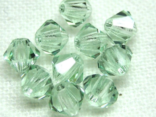 4mm Bicone Glasperlen Chrysolite hellgrün 20x