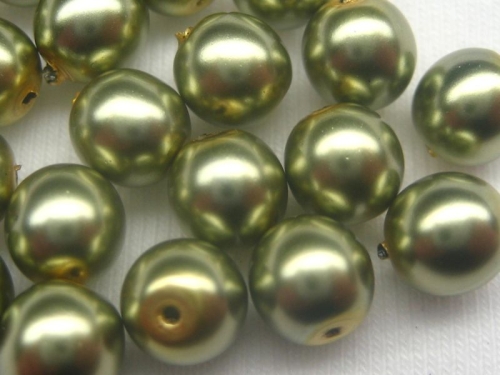 4mm Crystal Pearls Light Green 20x